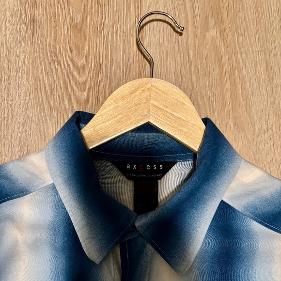 Blue White Striped Button Up - Picture 8 of 8